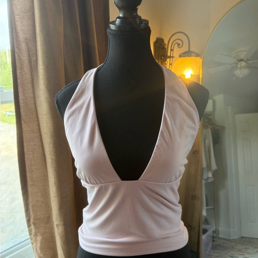 Garage Light Pink Halter Tank Top